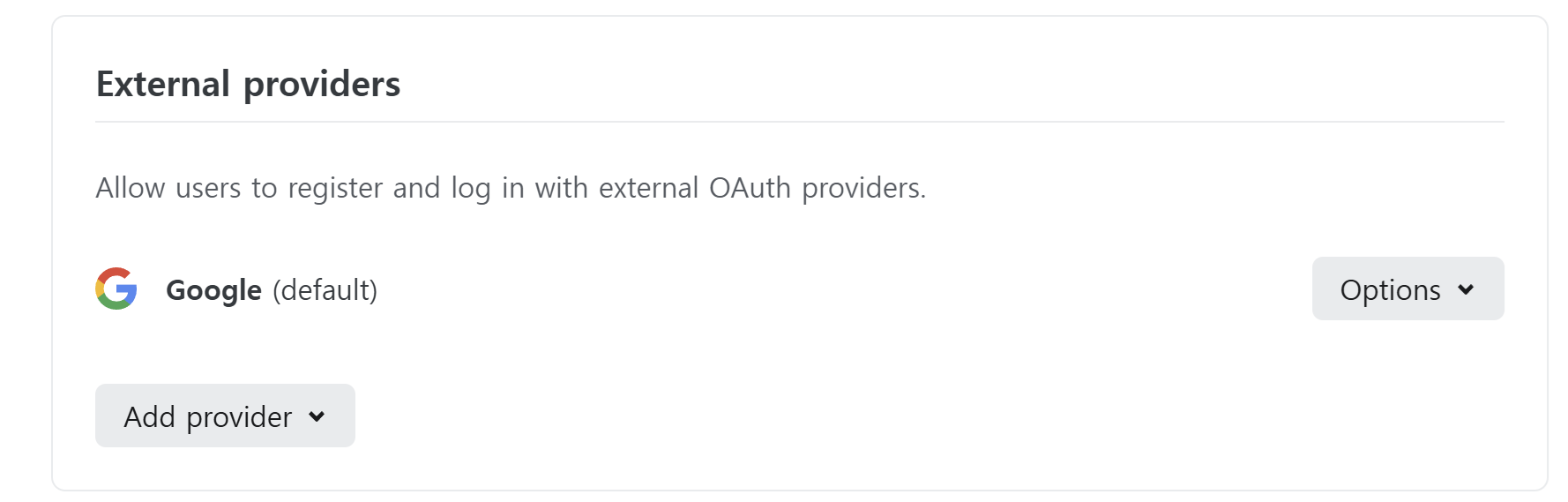 &ldquo;external provider&rdquo;